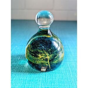 Signed Early Mdina Malta Studio Glass Summer Blu Sea Sand VTG Coastal Granny MCM